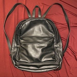 ALDO black leather backpack casual bag